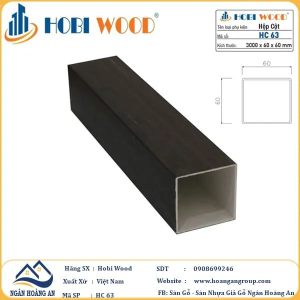 Thanh Lam Trang Trí Nhựa Giả Gỗ Hobi Wood 60x60